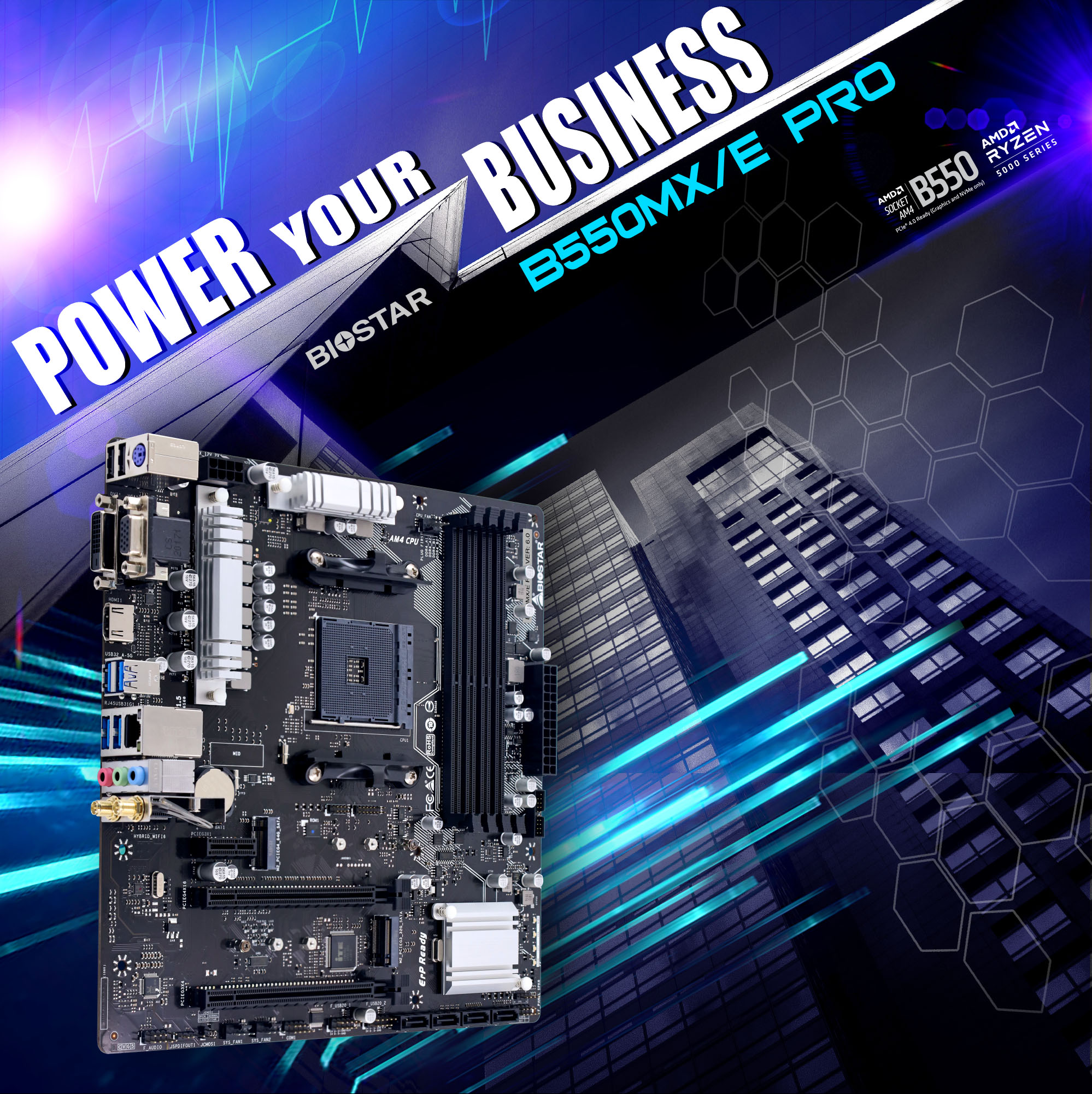 B550MX/E PRO｜BIOSTAR｜株式会社アユート PCパーツ・VR・オーディオ等